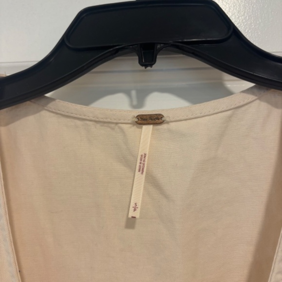 Free People LaLa Lace Up Vest in Ivory - Picture 4 of 7